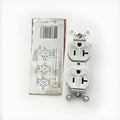 Pass & Seymour CR20-W Commercial Grade Duplex Receptacle, 20A, White