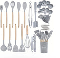46 Piece Silicone Kitchen Utensil Cooking Measuring Baking Set in The Color Gray