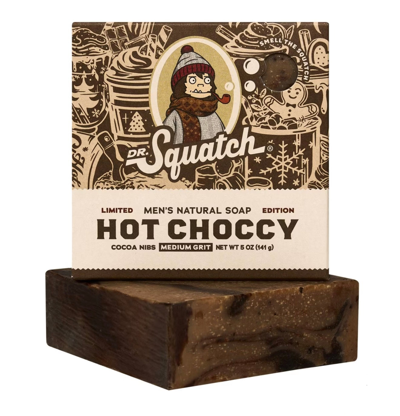 Dr. Squatch HOT CHOCCY Bar Soap Men's Limited Edition Medium Grit 5oz
