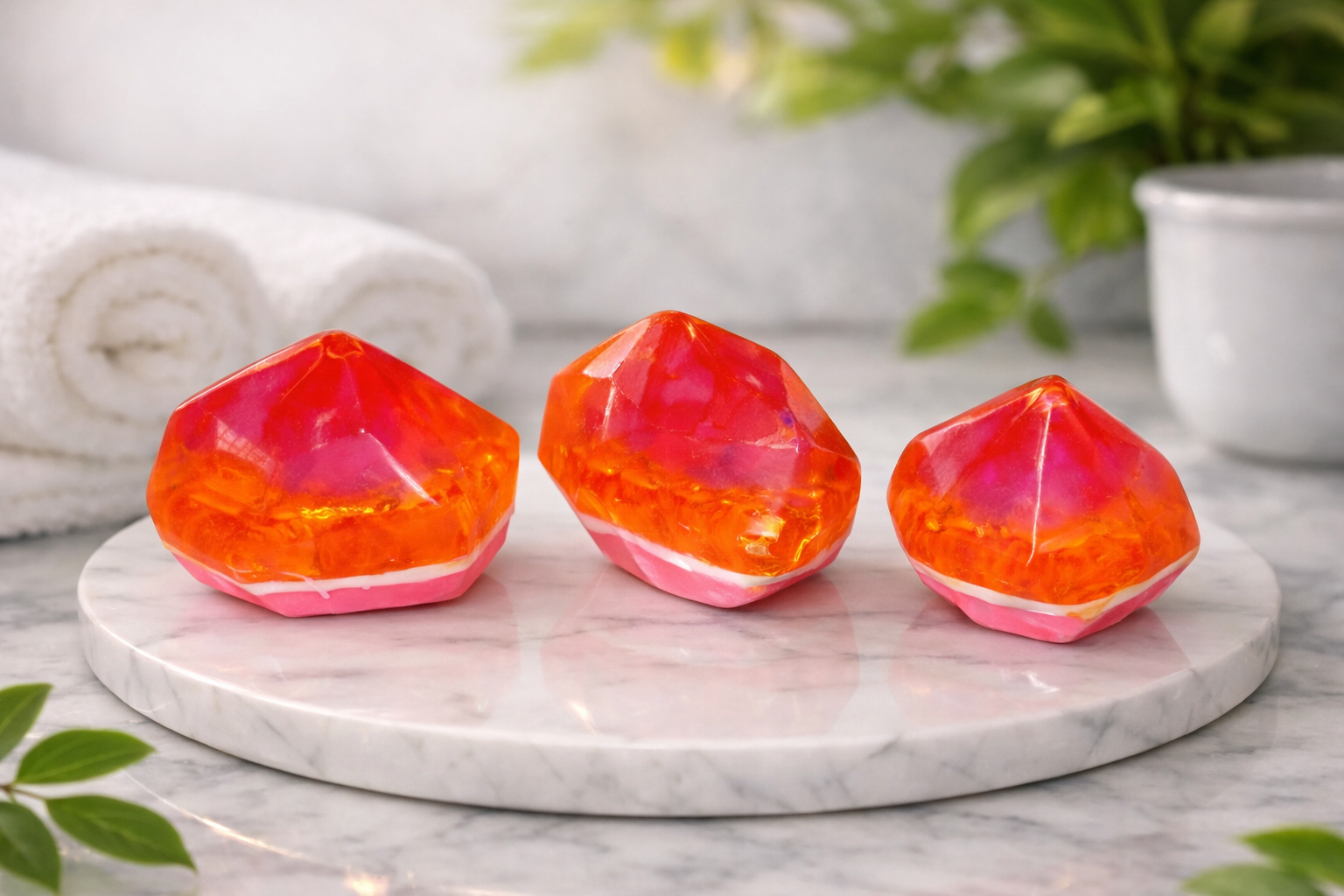 Handmade Gemstone Soap – Crystal‑Inspired Artisan Bar with Multicolor Layers, Moisturizing Glycerin Formula & Spa‑Quality Finish