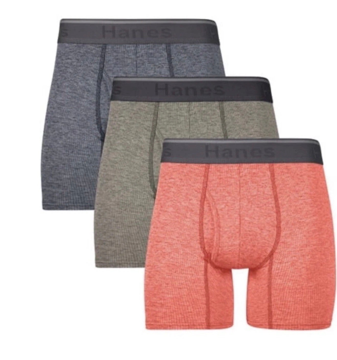 Hanes Tagless Comfort Flex Fit 3 Pack Lightweight Boxer Briefs Mens